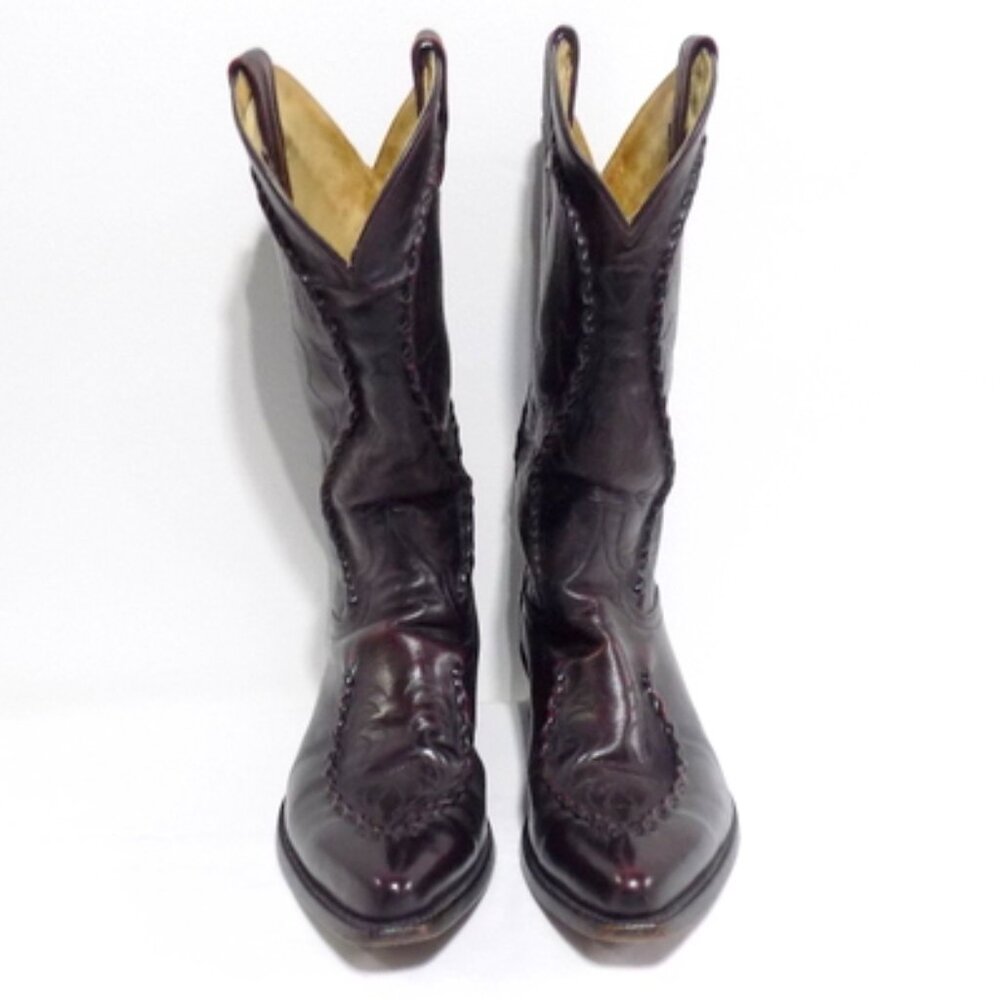 Dan Post Men’s Bucklace Embroidered Leather Boots in Cognac – Size 9D - Picture 3 of 12